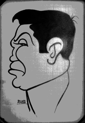 Eduardo Belaunzarán, caricatura, retrato
