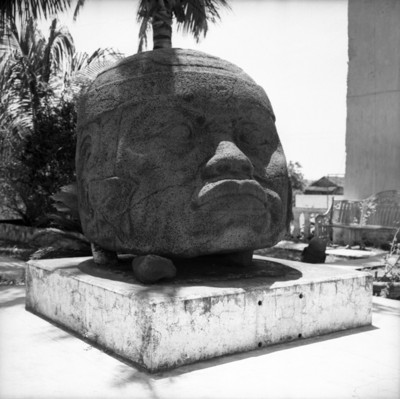 Vista de cabeza colosal