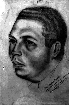 Neftali Beltrán, dibujo, retrato