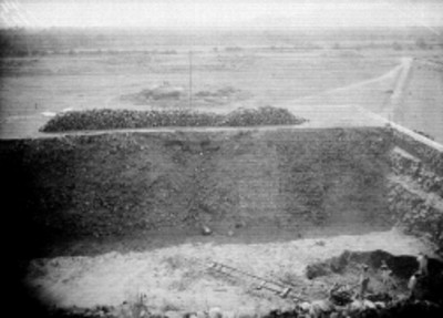 Vista de los trabajos de una excavación arqueológica