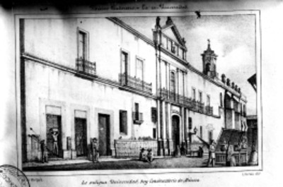 Fachada de la Universidad, Litografía