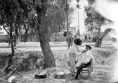 Peluquero al aire libre