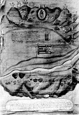 Mapa cartográfico de la Villa de Oaxaca, detalle