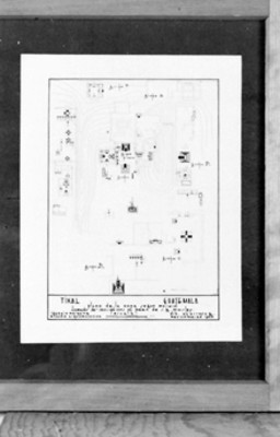 Plano de la zona arqueológica de Tikal, reprografía