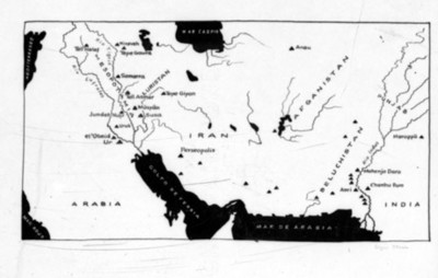 Mapa de Asia, ilustración