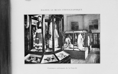 Exhibición con maniquíes costumbres nacionales de Croacia, reprografía