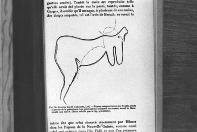 Ilustración de pintura rupestre, reprografía