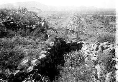 Cala de excavación en Teotihuacán