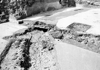 Cala de excavación, detalle