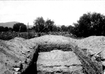 Cala de excavación arqueológica, vista general