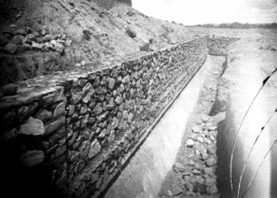 Basamento arqueológico restaurado en Teotihuacán