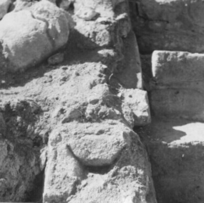 Alfarda del Templo 14, detalle de excavación