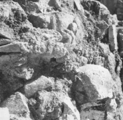 Alfarda del Templo 14, detalle de excavación