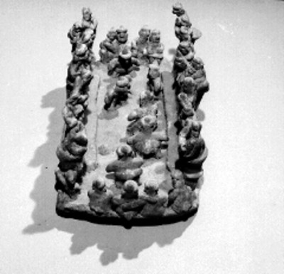 Figuras prehispánicas representando el Juego de pelota