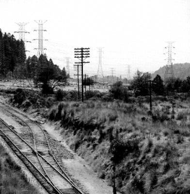 Tramo de vía férreas, panorámica