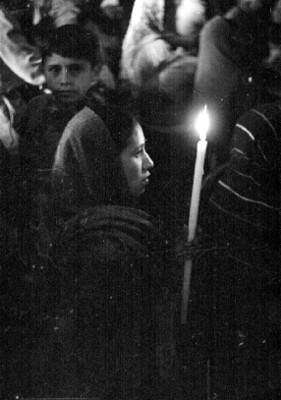 Feligreses durante ceremonia religiosa