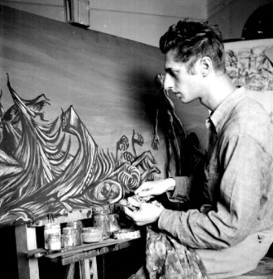 Arnold Belkin realiza pintura de caballete
