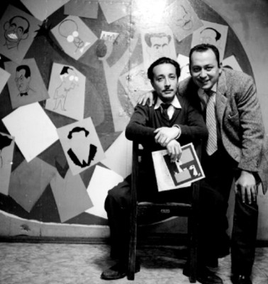 Caricaturista y hombre, retrato