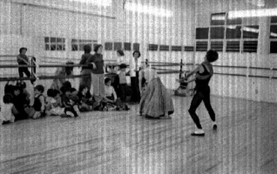 Guillermo Arriaga y Cora Flores en ensayo