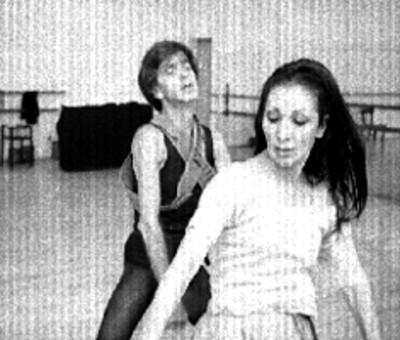Guillermo Arriaga y Cora Flores en ensayo
