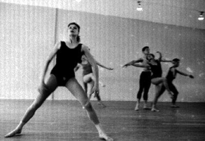 Bailarínes durante un ensayo de ballet