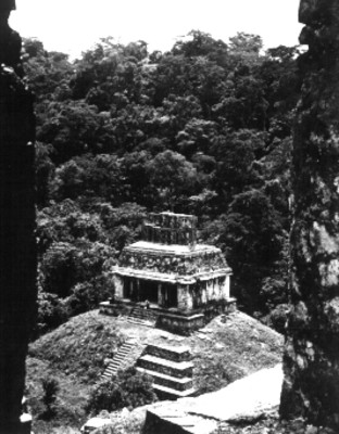 Templo del Sol visto desde el Templo de la Cruz