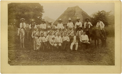 Zapadores en el campamento, retrato