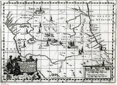Mapa topográfico de la provincia de la visitación de la Merced de México, reprografía