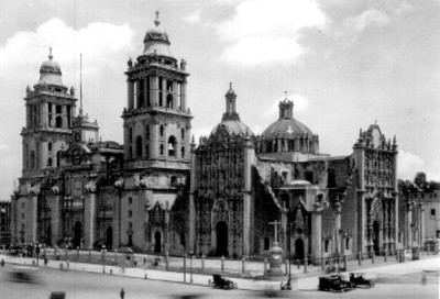 Vista de la catedral de México