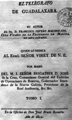 Portada del libro El Telégrafo de Guadalajara, reprografía