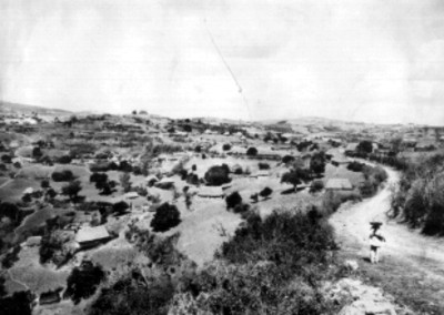 Vista del pueblo de Tilantongo, Mixteca alta, Oaxaca