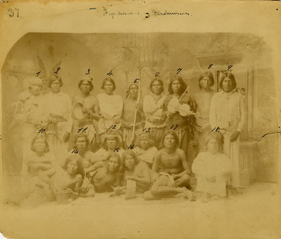 "Tepehuanos y Tarahumaras", retrato de grupo