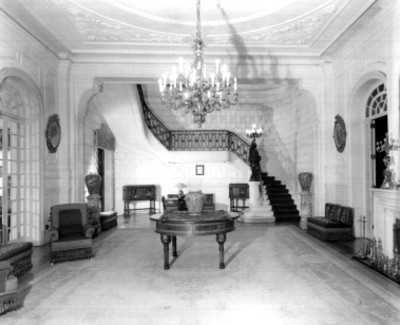 Vista del lobby de un edificio