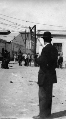 Vista de las lineas de comunicación destruidas