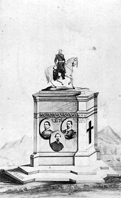 Monumento a Maximiliano de Habsburgo y colaboradores, tarjeta de visita