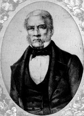Juan Alvarez, grabado, tarjeta de visita