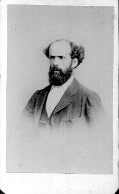 Hombre, retrato, tarjeta de visita