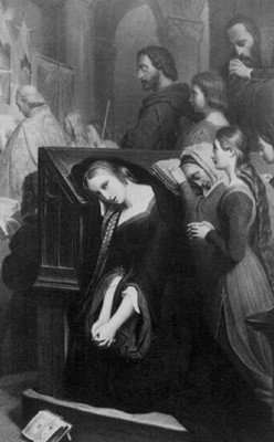 Margarita en la iglesia, "Marguerite á l'église"