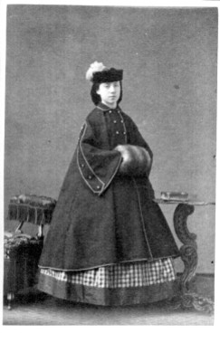 Mujer, retrato, tarjeta de visita