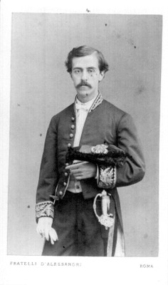 Militar, retrato, tarjeta de visita
