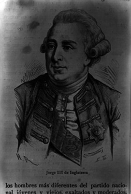 Jorge III, Rey de Inglaterra, grabado, retrato