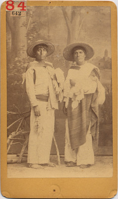 Vendedores de tejido, retrato de dos