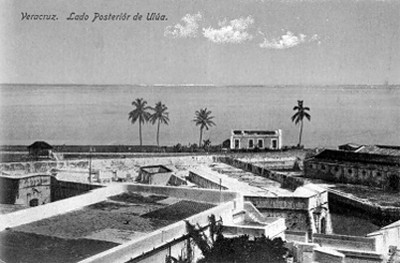 Vista posterior del fuerte de San Juan de"Ulúa"