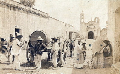 Vida cotidiana en Ixtacalco, "6449. A street scene in Ixtacalco"
