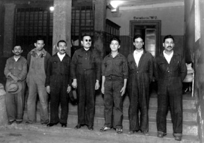 Grupo de empleados del Dormitorio, retrato