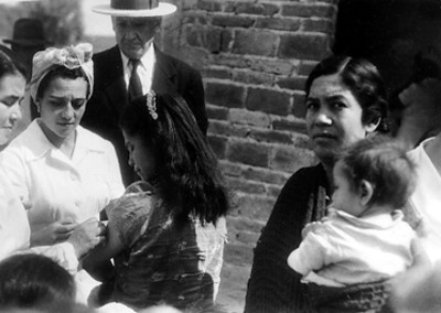Enfermeras durante una campaña de vacunación