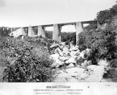 Puente de Nepantla. Estado de México. Ferrocarril Interoceanico. Nepantla Bridge. State of México