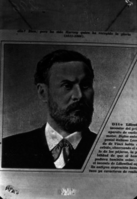Otto Lilienthal, inventor del aparato del vuelo con motor, retrato