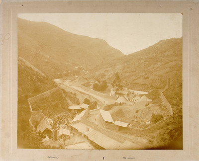 Trabajadores en la mina de San Nicolás, panorámica