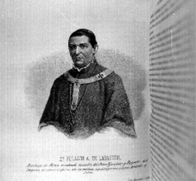 Pelagio Antonio de Labastida y Davalos, arzoblispo de México, litografia